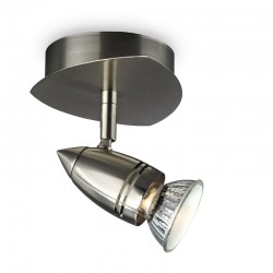 Foco de techo decorativo \"Comet\" Niquel 1 x GU10 Sin Bombilla [PH-5494017PN]