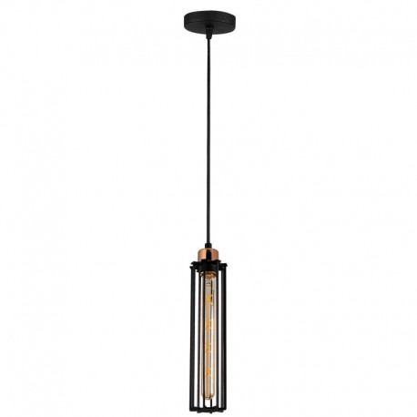 Lámpara Colgante estilo industrial \"Likya - N-1003 \" Negro 1xE27 Sin Bombilla [OPV-525NOR1459]