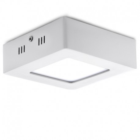 Plafón LED Cuadrado Superficie 120Mm 6W 470Lm 30.000H