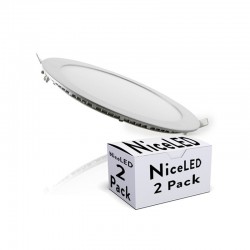Pack 2 Placa de LEDs Circular Ecoline 225Mm 18W 1409Lm 30.000H