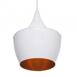 Lámpara Colgante Aluminio Ø 240Mm (Sin Bombilla) Blanco Rachel [SKD-P028-W]