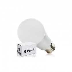 Pack 5 Bombilla LED E27 Esférica Aluminio/Pc 7W 630Lm 30.000H