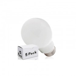 Pack 5 Bombilla LED E27 Esférica Aluminio/Pc 5W 450Lm 30.000H